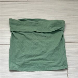 American Eagle Outfitters Sage Green Fold-Over Tube Skirt